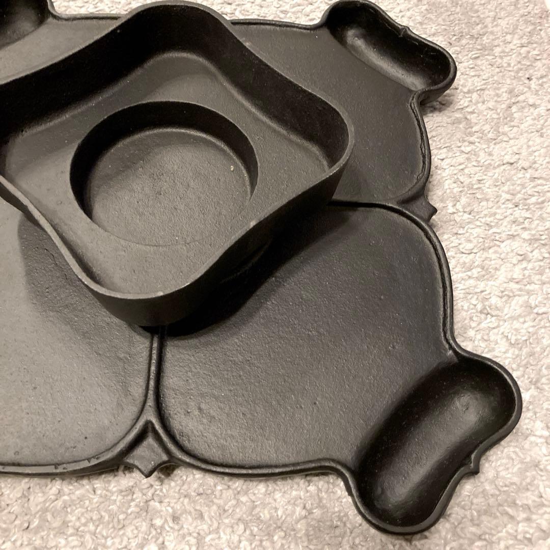 未使用　義経鍋 南部鉄器　4人用　バーベキュー　焼肉　鉄鍋　ジンギスカン　グリル