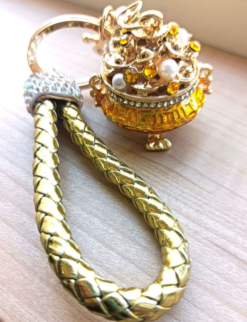 開運絵画　❀金運特化ヒーリングキーストラップ❀