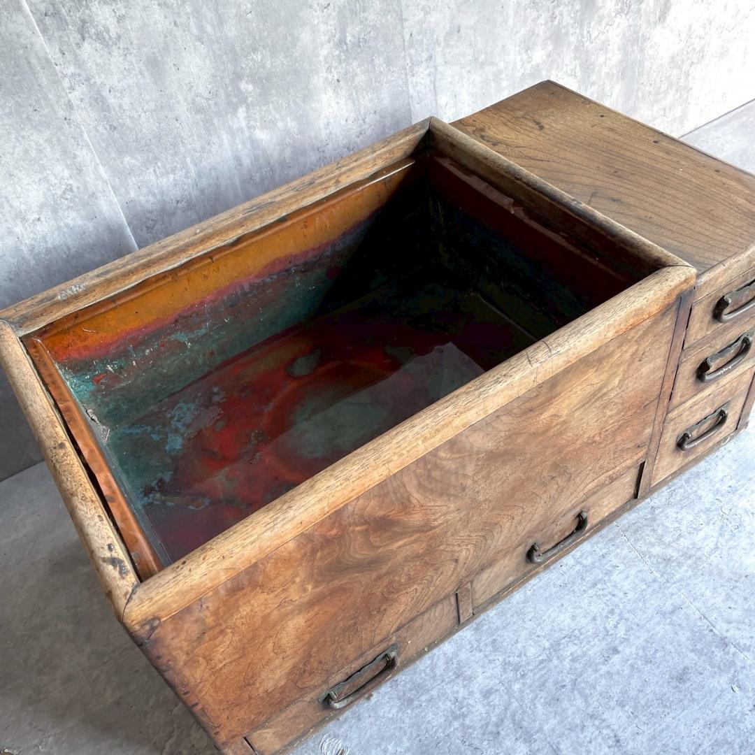 昭和レトロ 長火鉢 5杯 引き出し 古道具 アンティーク