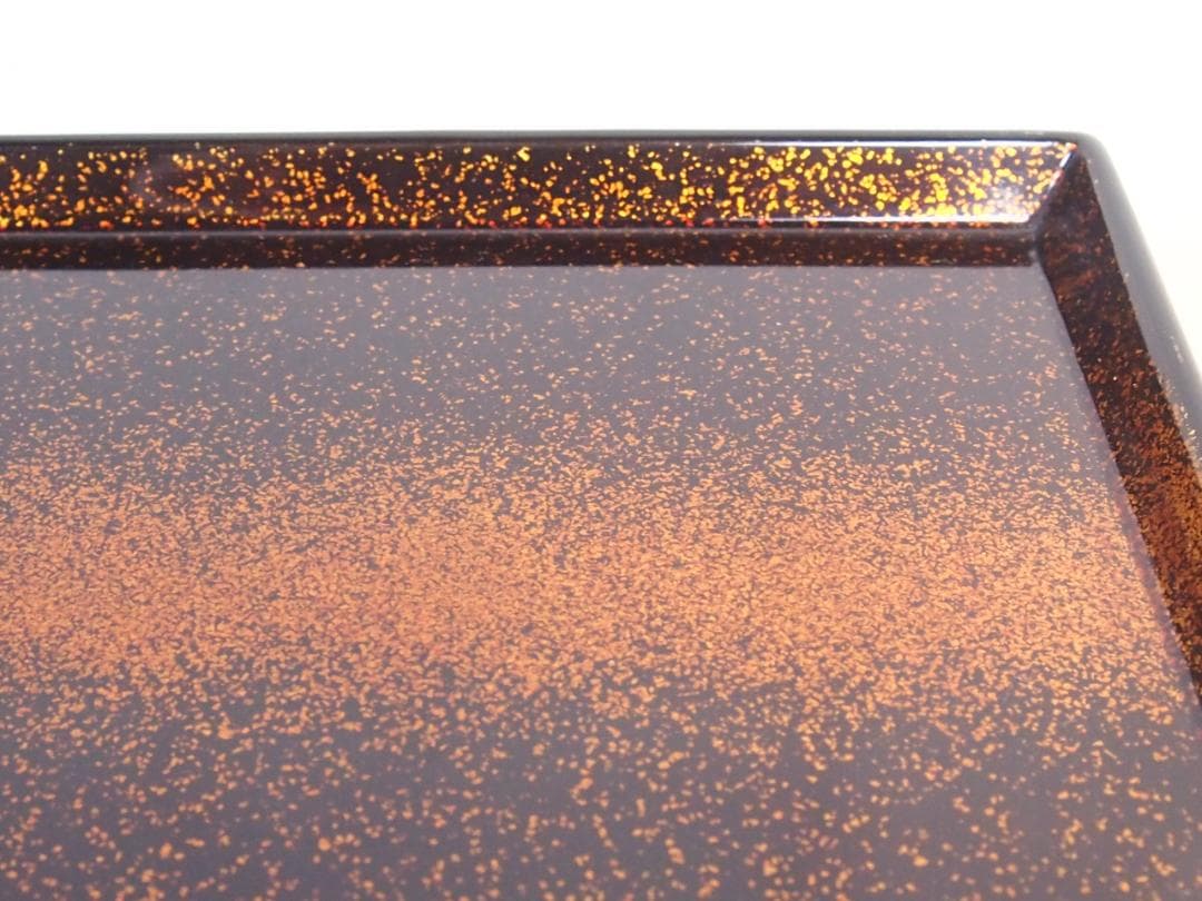 【未使用あり】輪島塗 長手脇引膳 5客 梨地霞/波蒔絵 卓上膳/懐石膳/会席膳