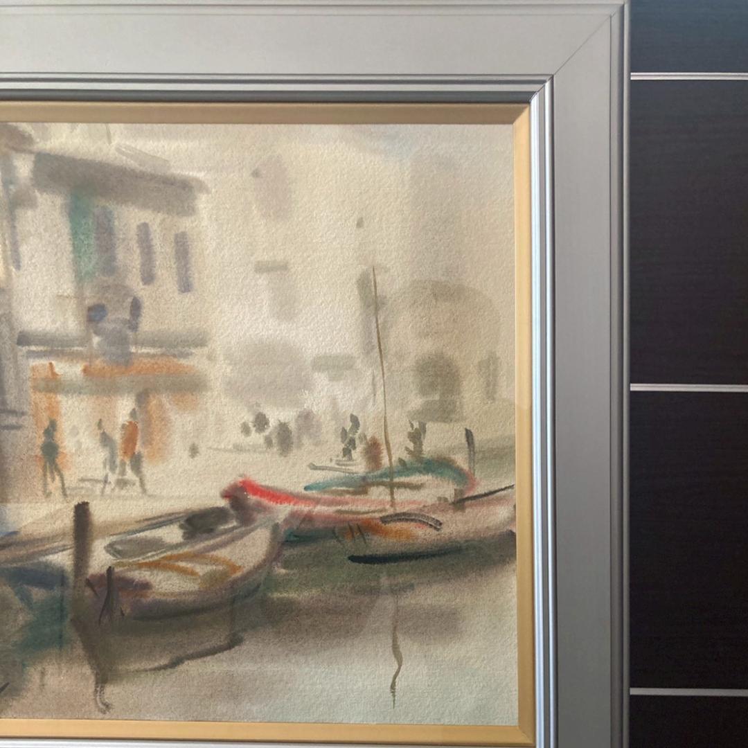 カルロ・ルヴァニャン｜キオッジャ｜ 水彩画｜原画｜20世紀アンティーク品