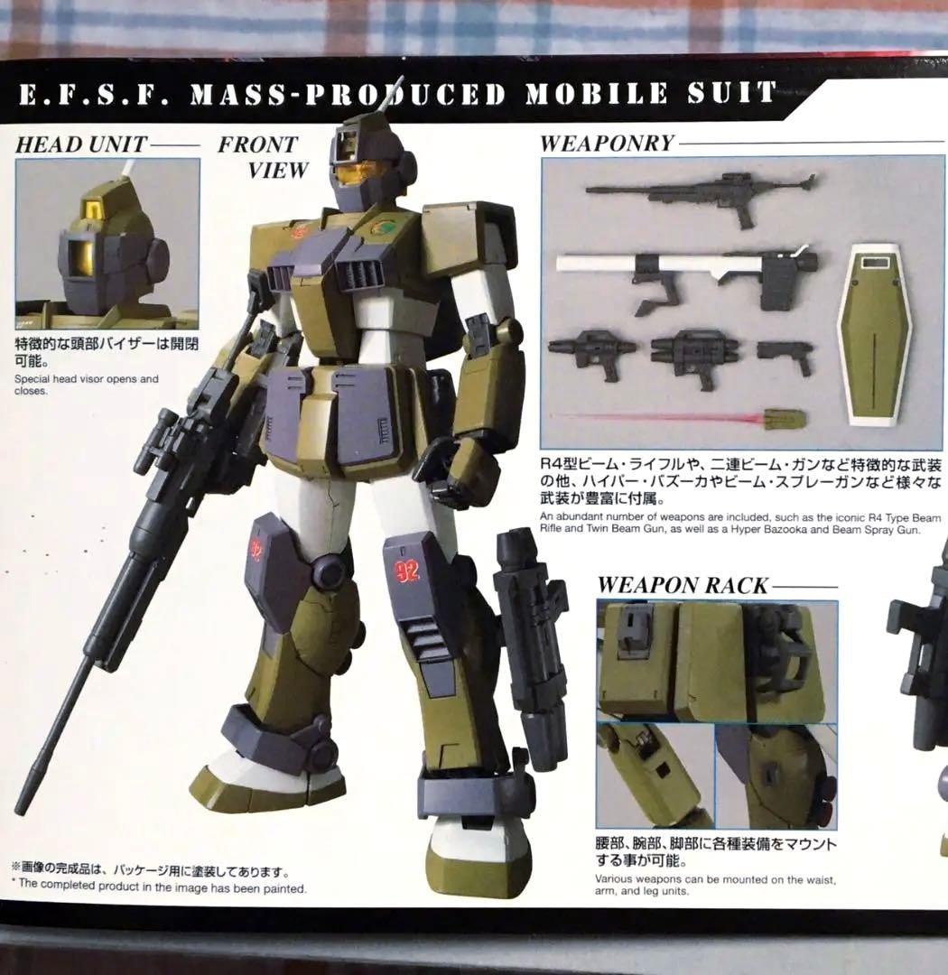 初版品 良状態 赤バンダイ MG 1/100 ジム・スナイパーカスタム