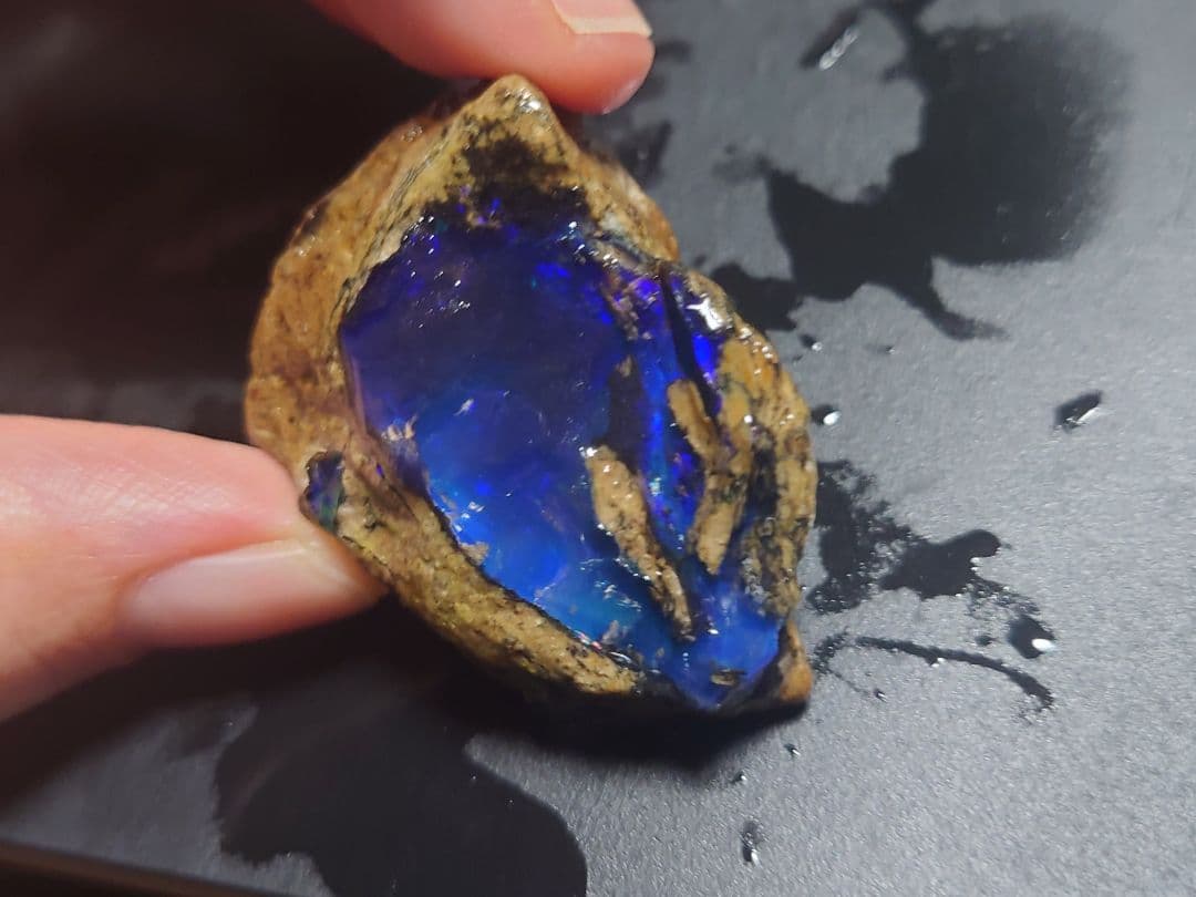 エチオピア　オパール　青　ブルー　73ct 原石　鉱石　標本　ウェロ産