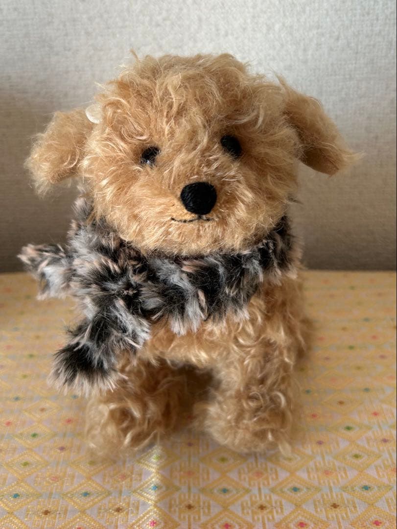 ハンドメイド：テディベア　ワンコ（トイプードル）　2501