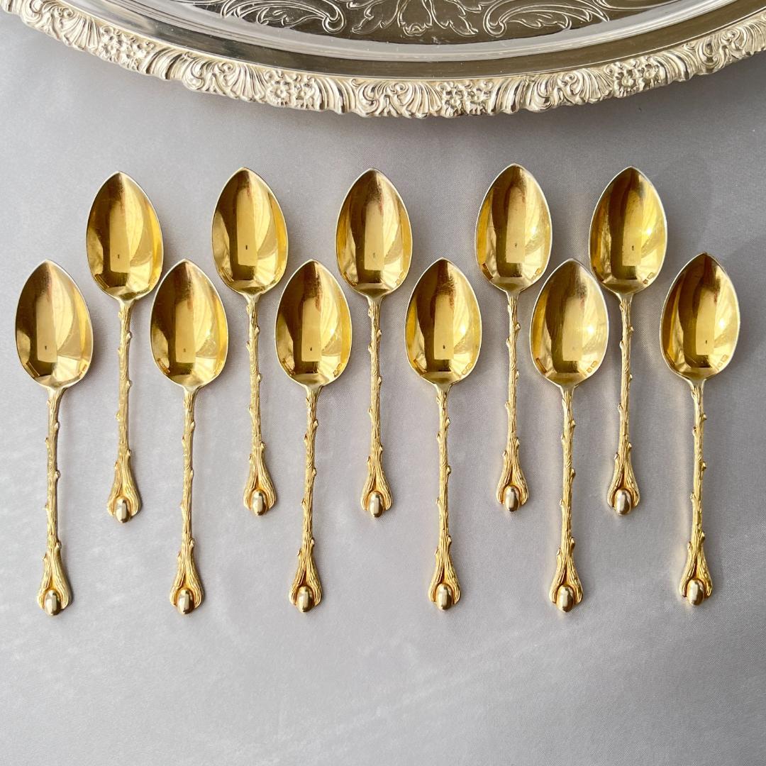 【仏蘭西】デミタススプーン 11本【シルバープレート】 10.5cm