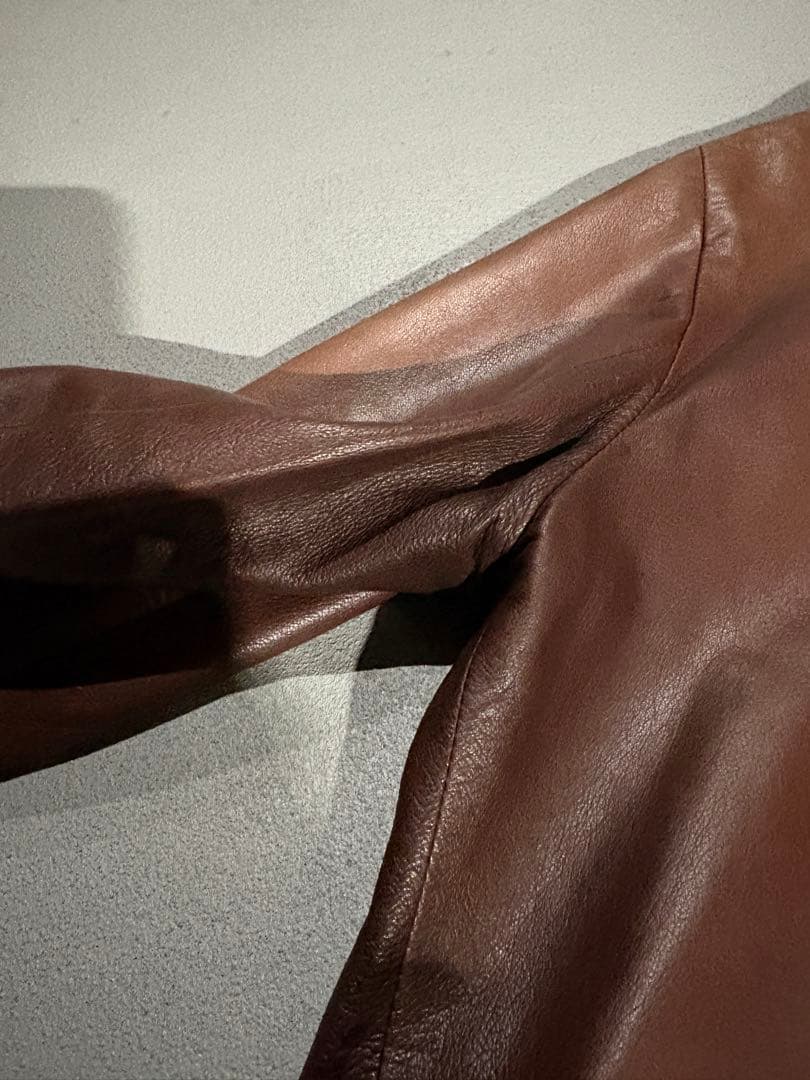 ジャケット・アウター GIORGIO ARMANI leather jacket brown