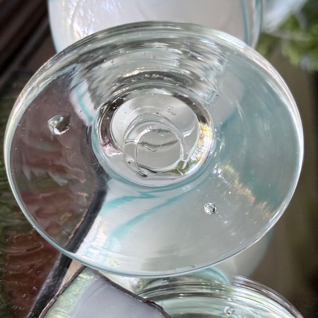 2190様感謝‼️愛らしい薄荷色の氷コップ‼️水色❌乳白氷コップ 1客