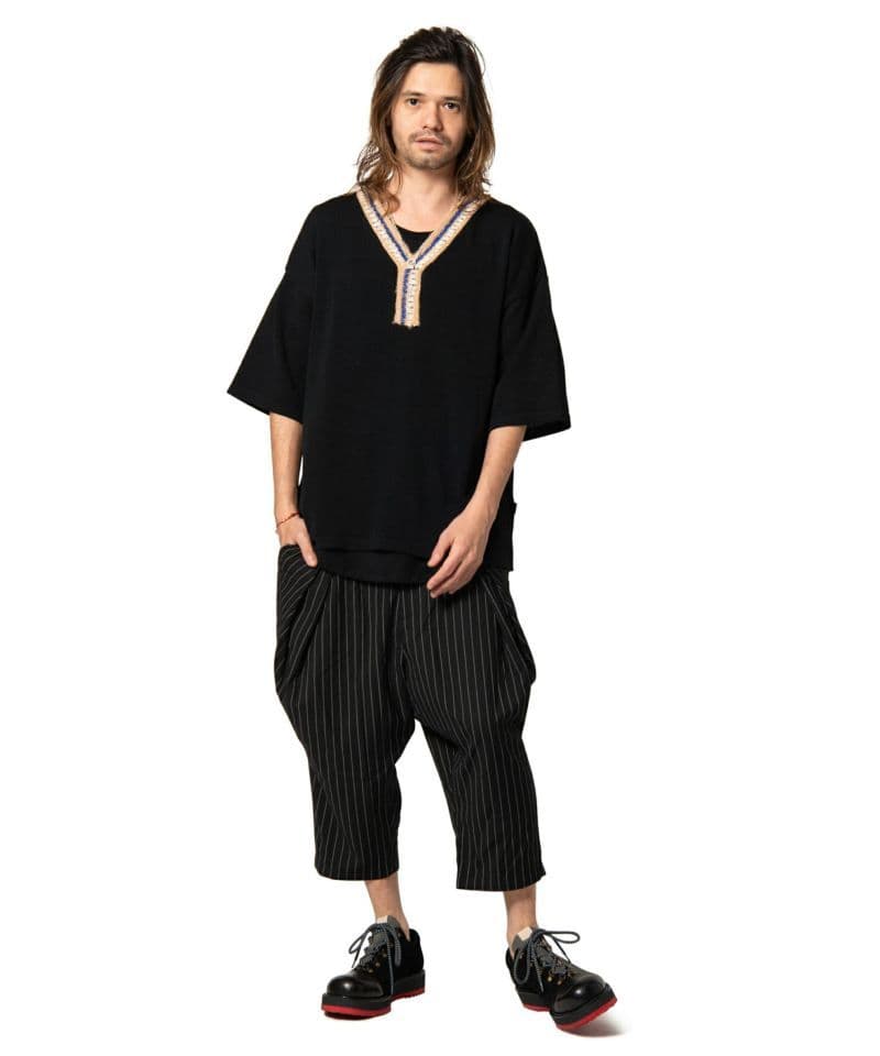 glamb マルコクロップドパンツ ブラック