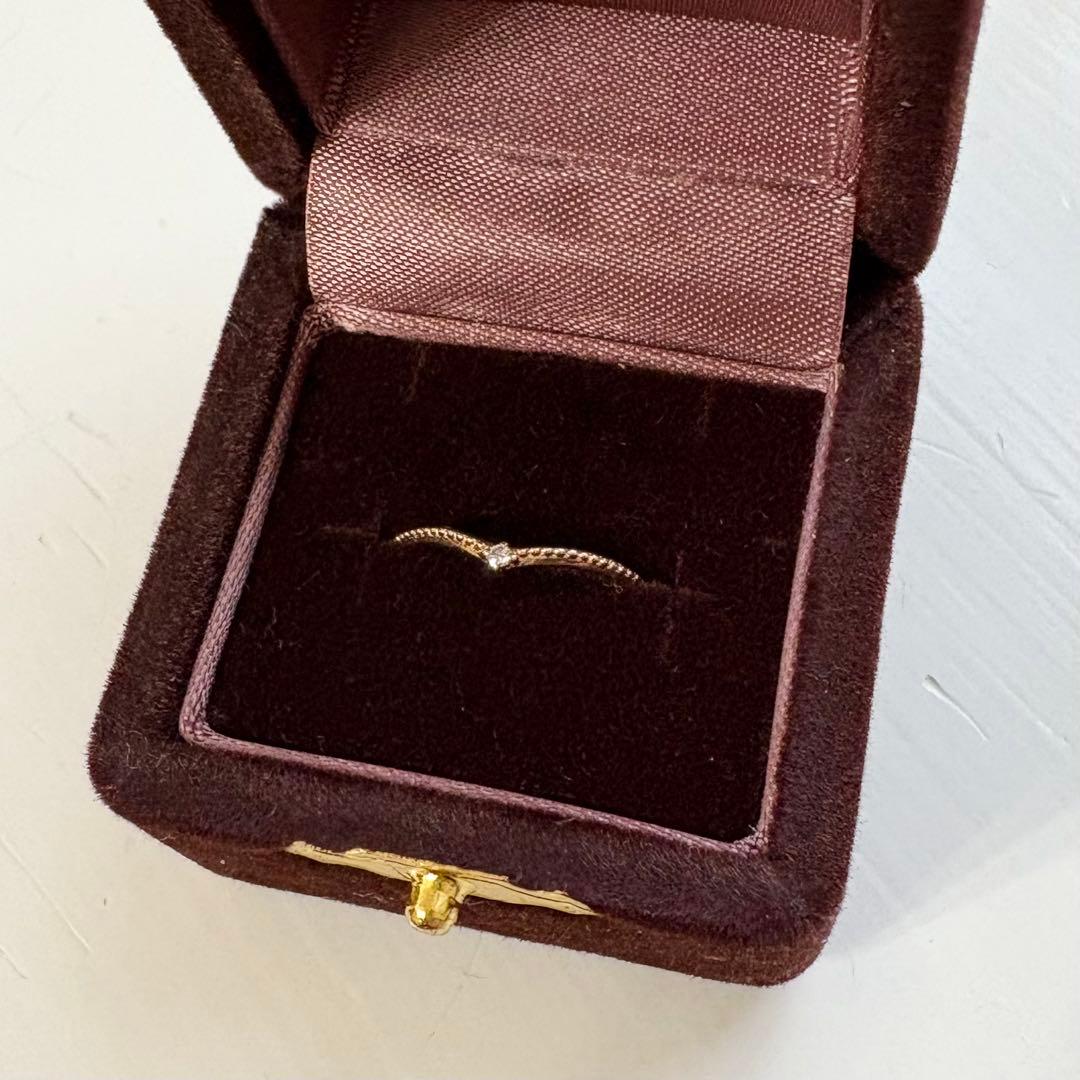 ete OK10YGレイヤード ダイヤモンド リング