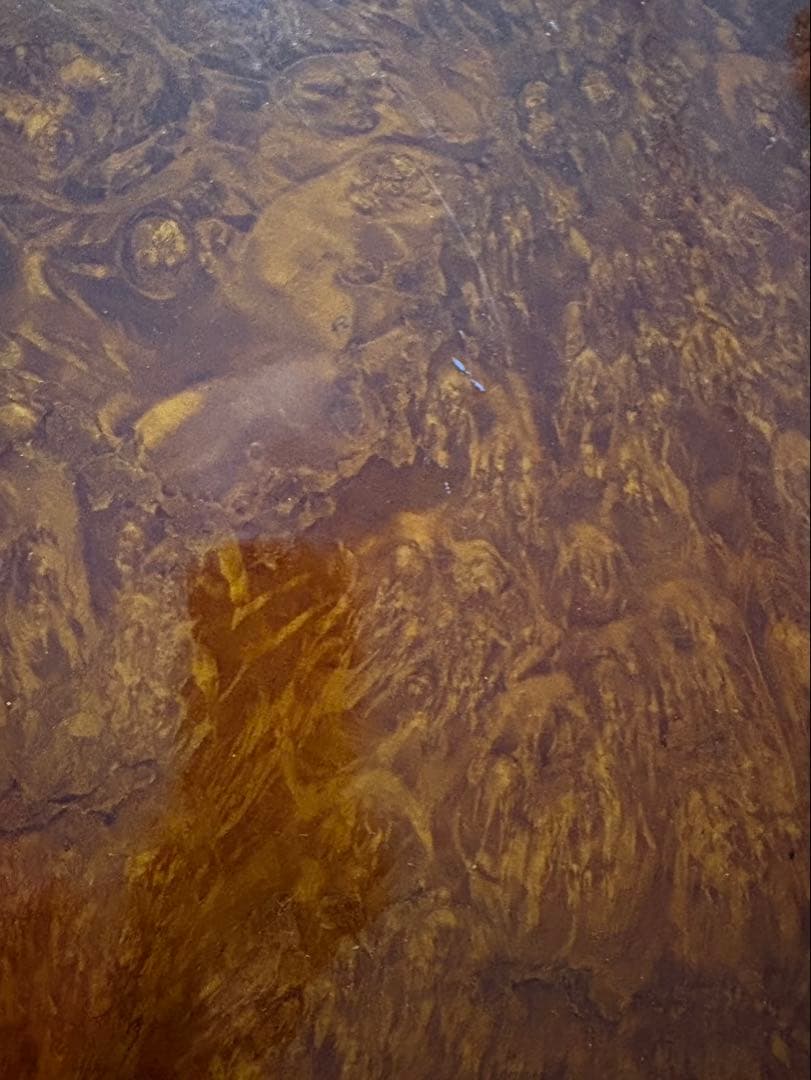 かりんの一枚板座卓 茶色