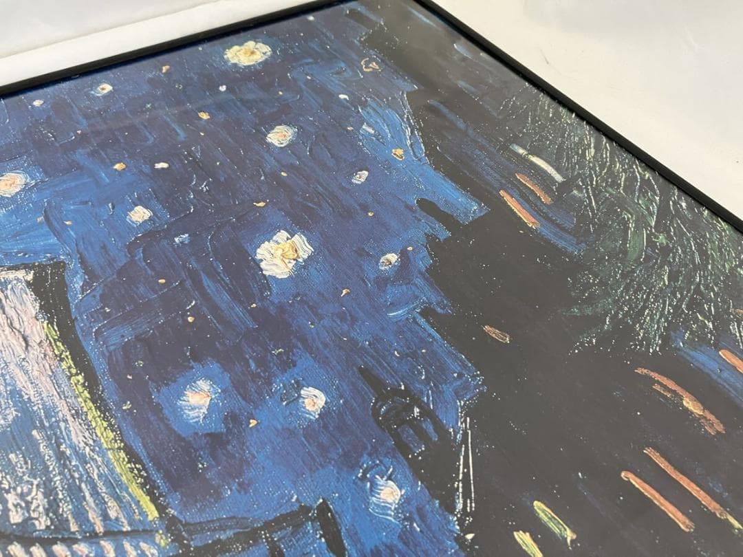 特大サイズ　ゴッホ　夜のカフェテラス　インテリア アートパネル 絵画 額縁