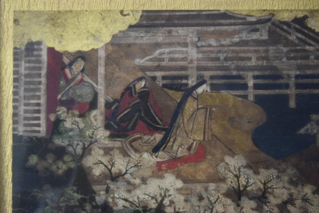 作者不詳/古画人物図/室町時代/日本画額/欄間額/掛軸/名家伝来/AA-228