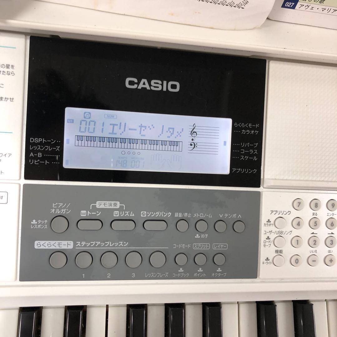 【極美品】CASIO キーボード LK-516 マイク・譜面台等付き　K