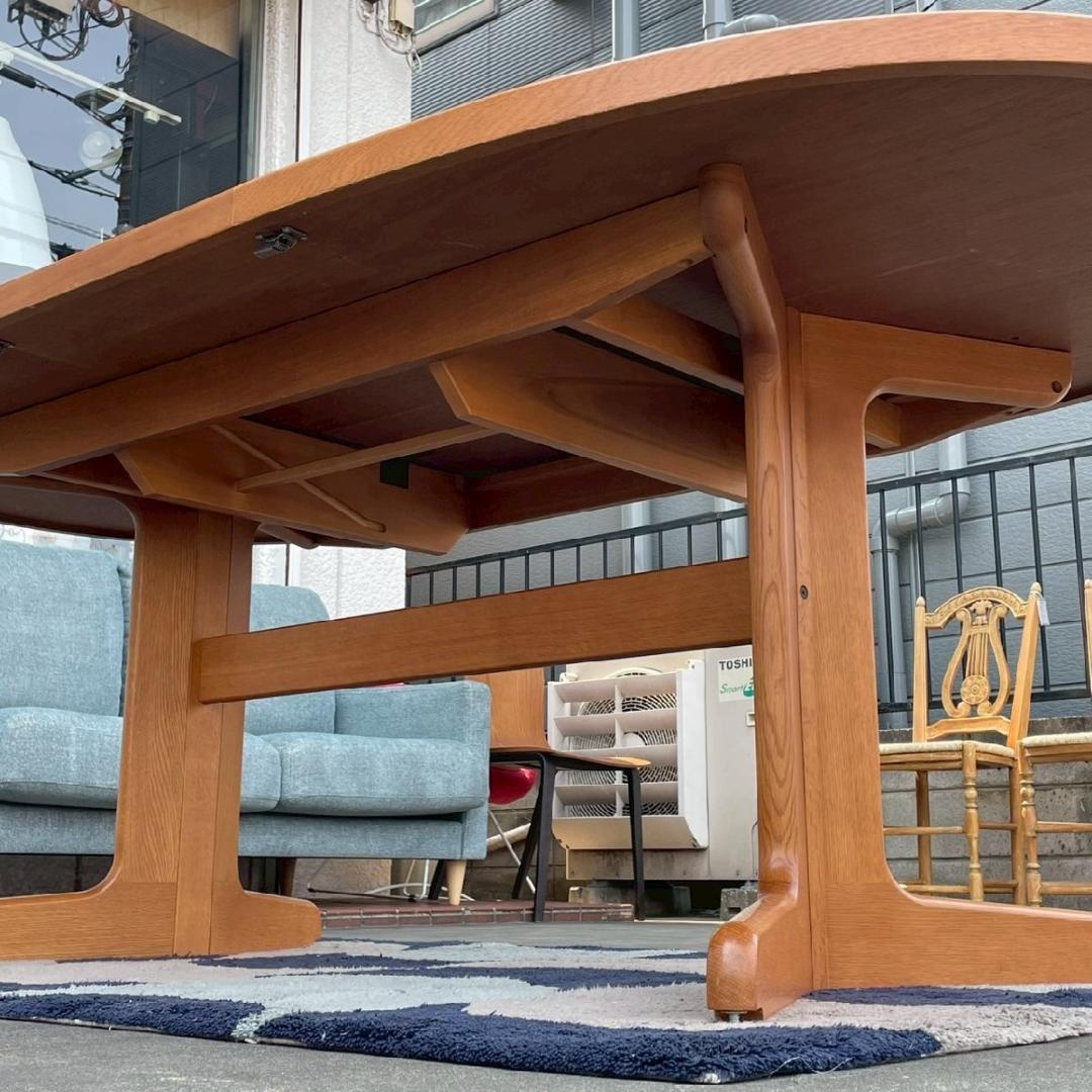 ※こ出品※ 日進木工 オーク材 伸長式 ダイニングテーブル