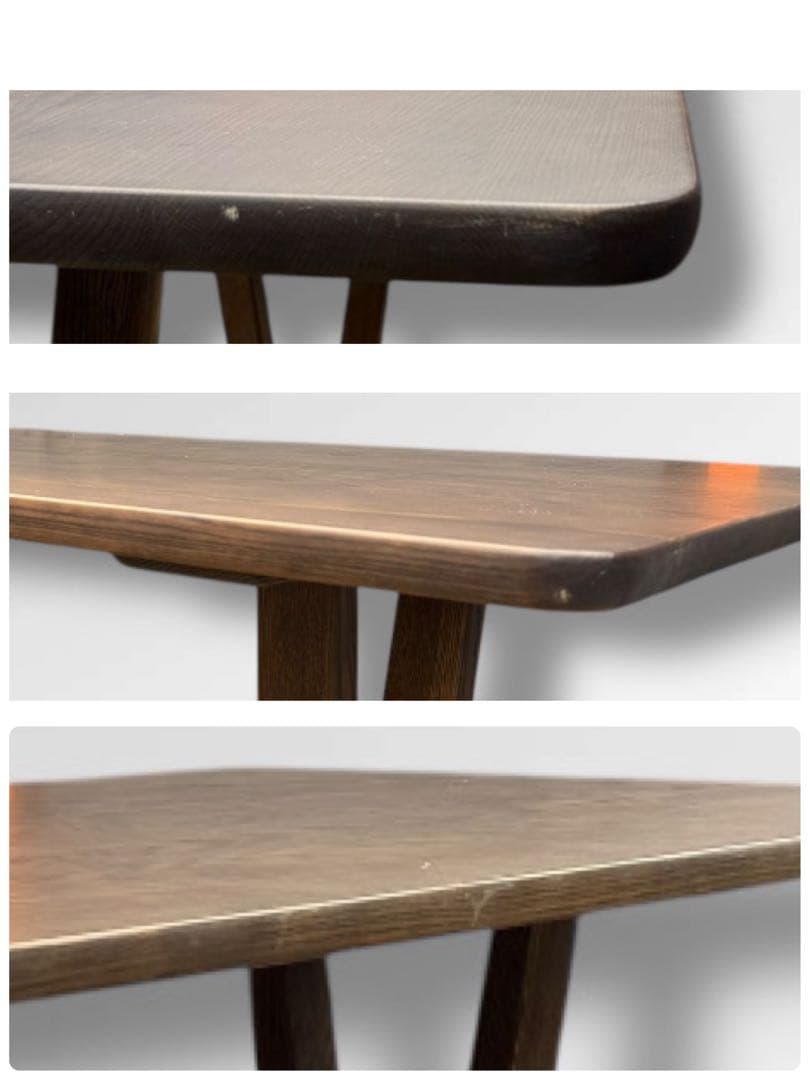 美品 浜本工芸 ダイニング テーブル オーク 無垢材 和モダン 北欧 W150