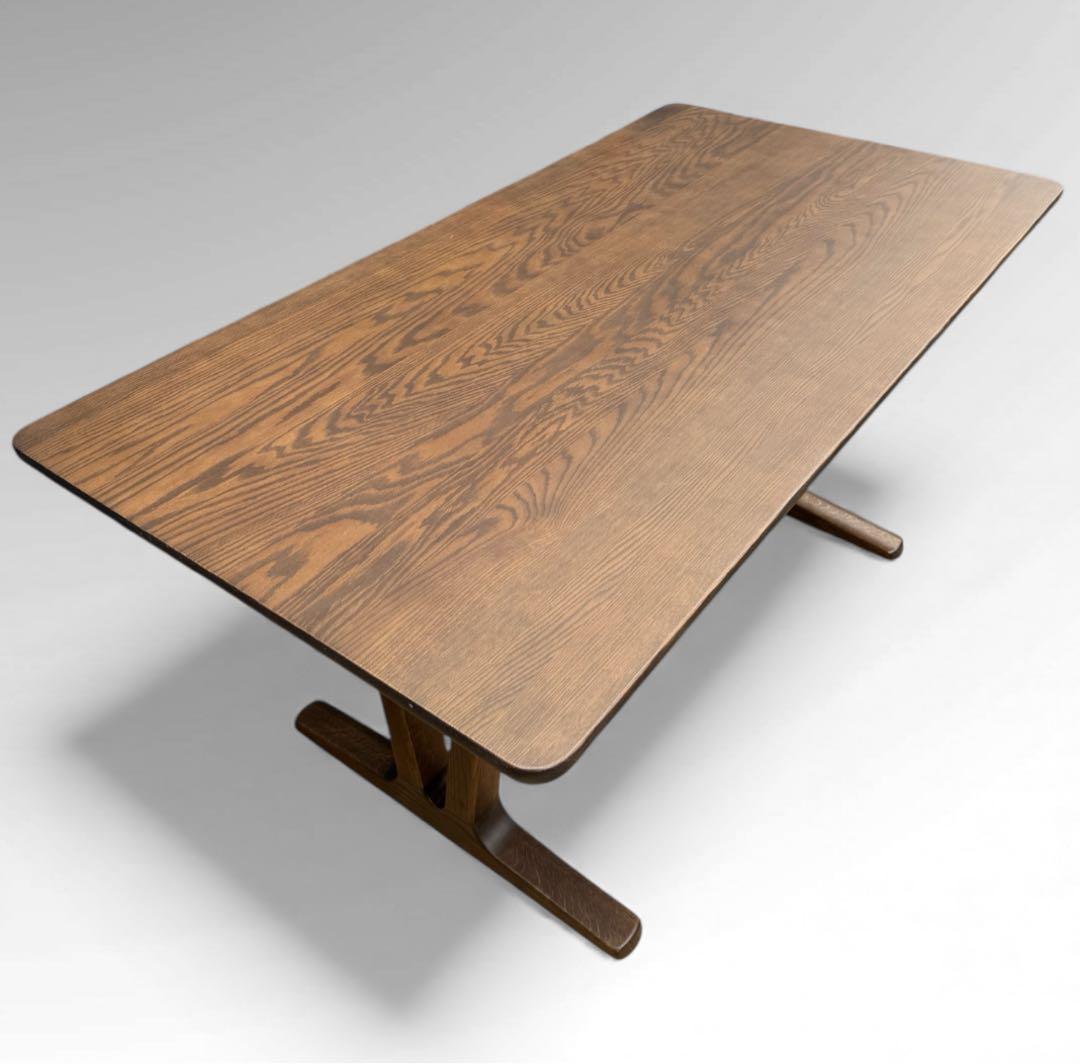 美品 浜本工芸 ダイニング テーブル オーク 無垢材 和モダン 北欧 W150