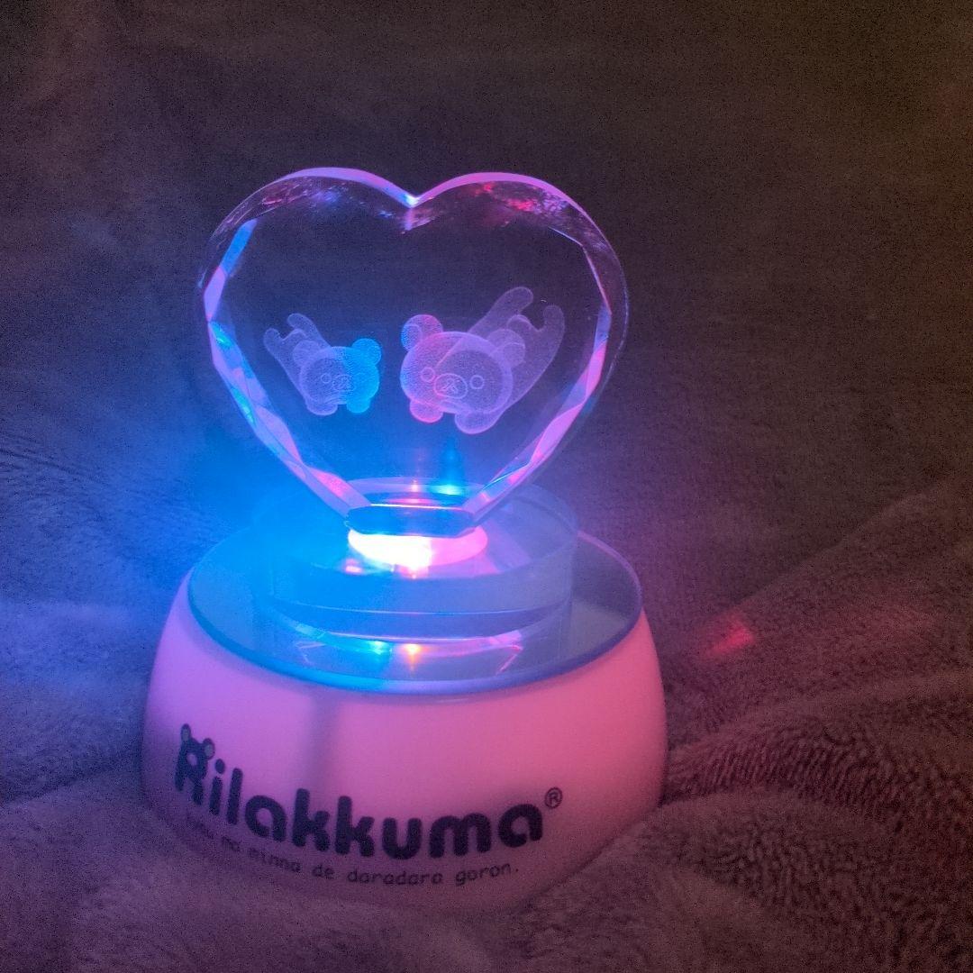 リラックマ ハート型クリスタル　LEDライト　箱無し　希少