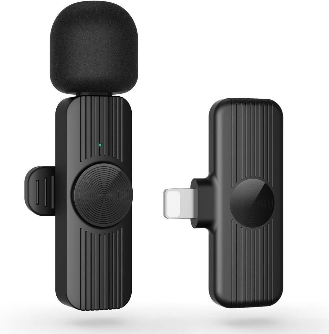 ワイヤレスマイク iphone ピンマイク 360°集音 自動ペアリング 10個