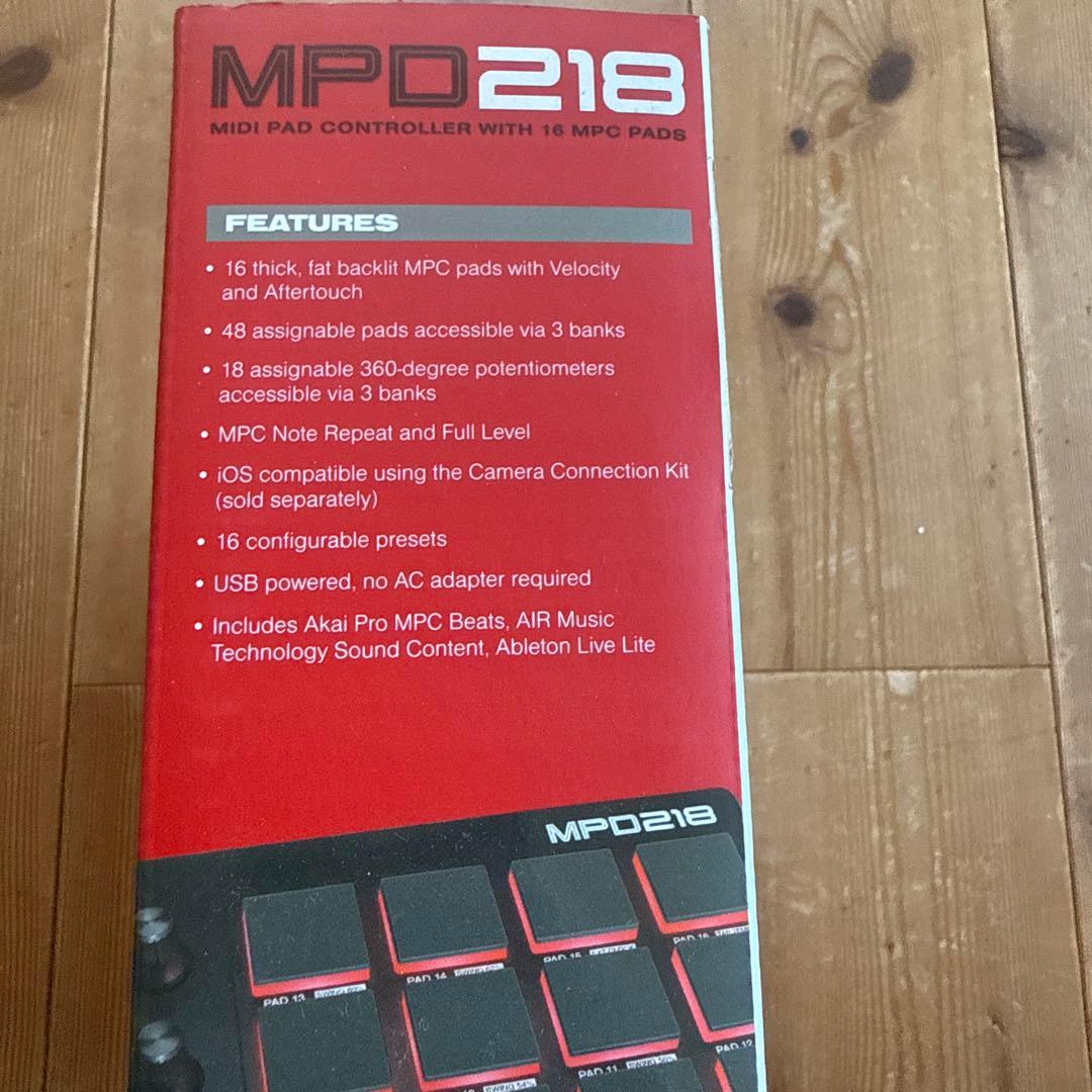 AKAI MPD218 MIDIパッド & Ableton Live Lite