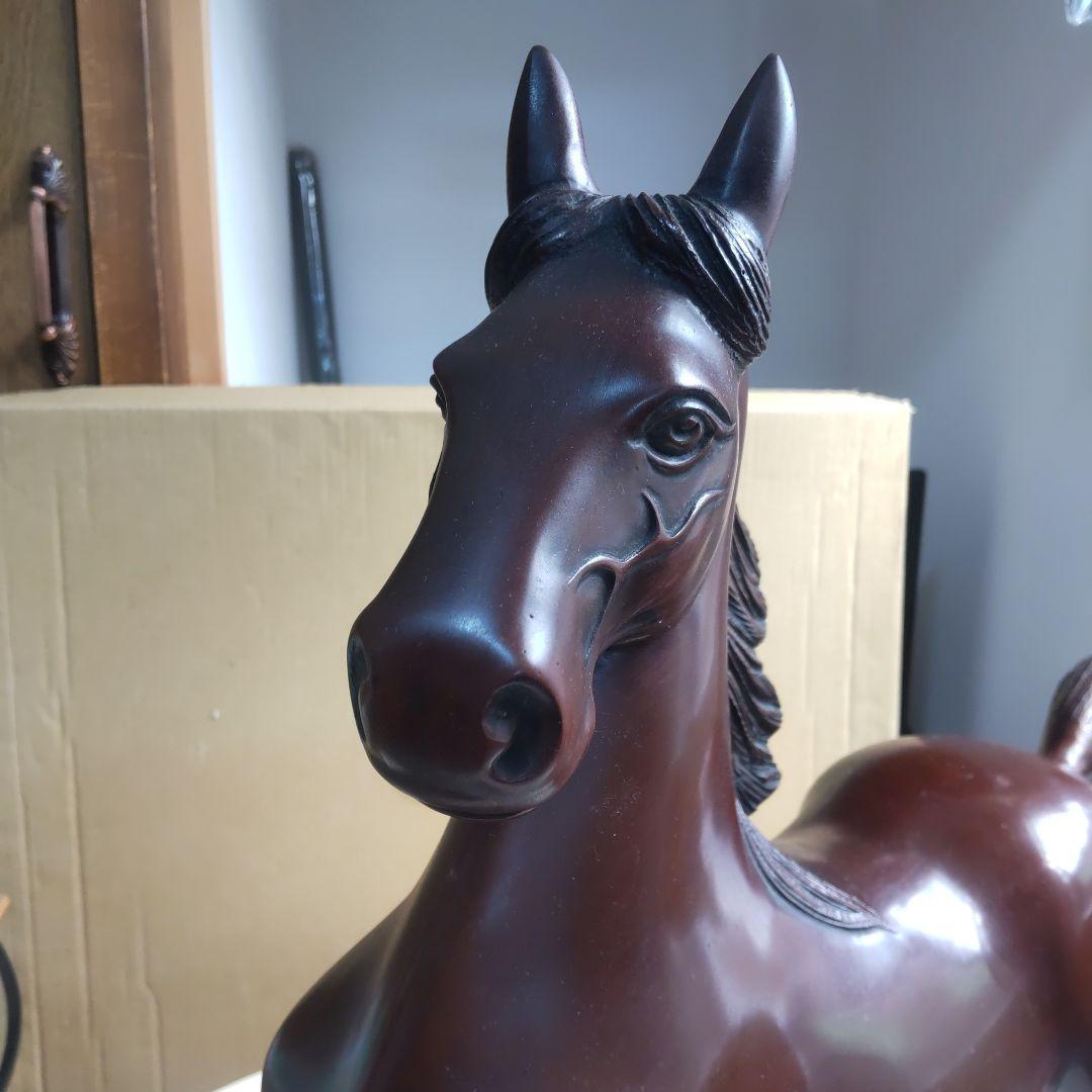 ブロンズ製馬の彫刻 約50ｃｍ、10.2キロ、 ダークブラウン