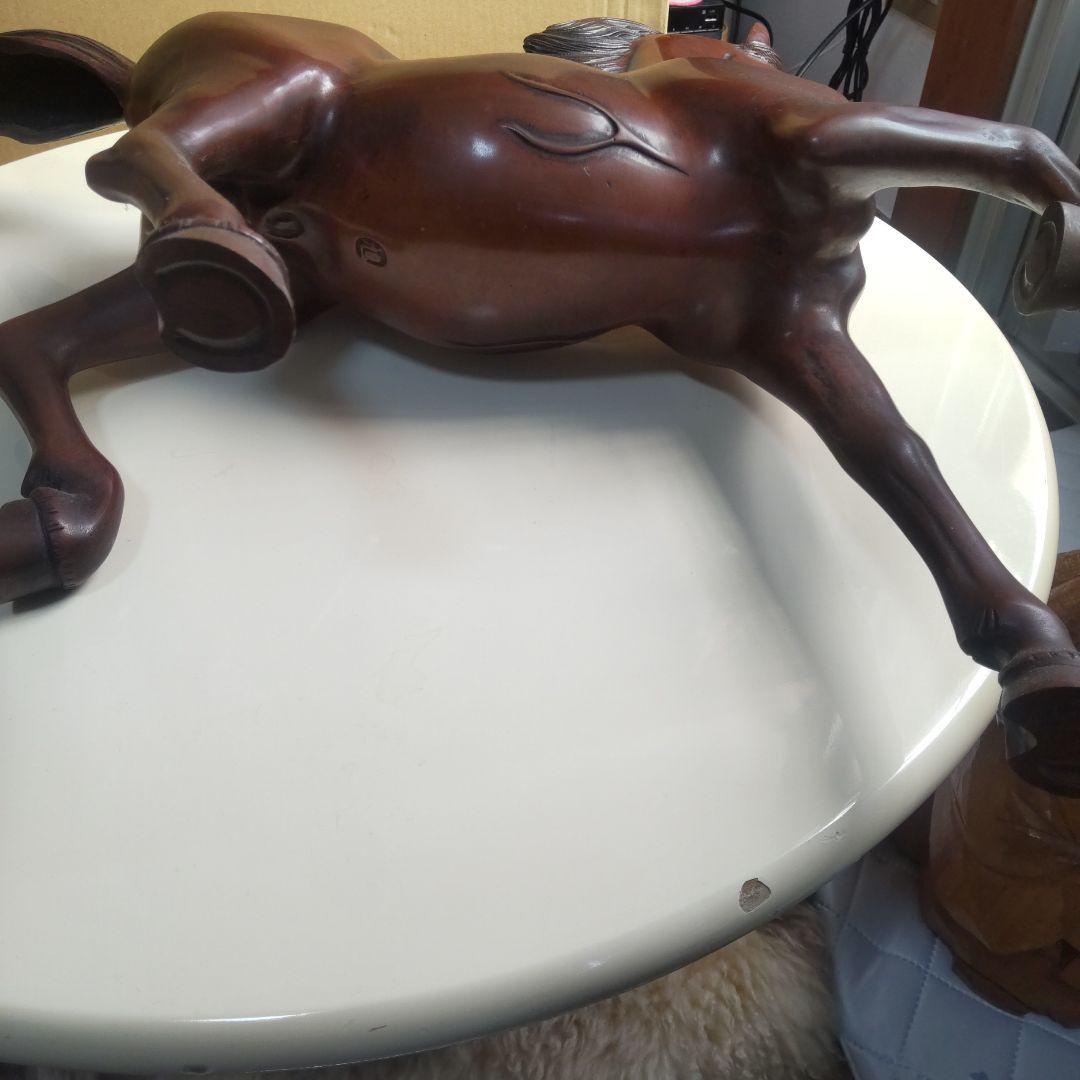 ブロンズ製馬の彫刻 約50ｃｍ、10.2キロ、 ダークブラウン
