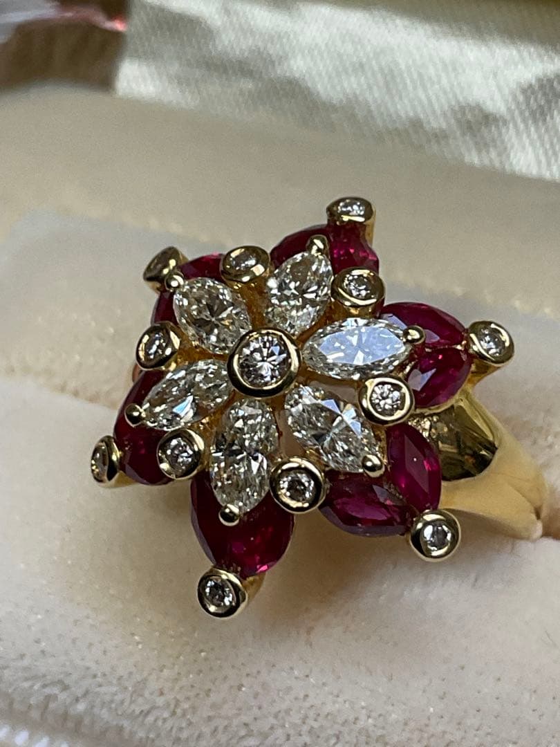 k18ルビーダイヤモンドリング