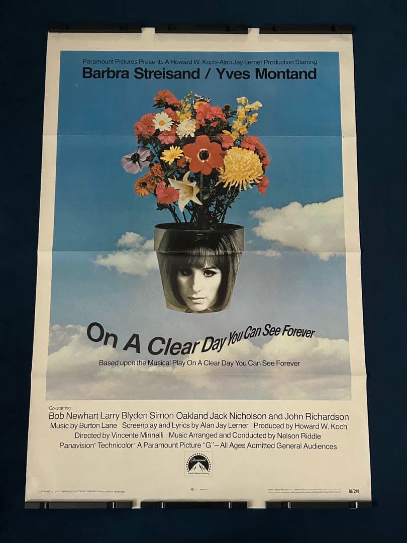 晴れた日に永遠が見える　USオリジナル映画ポスター