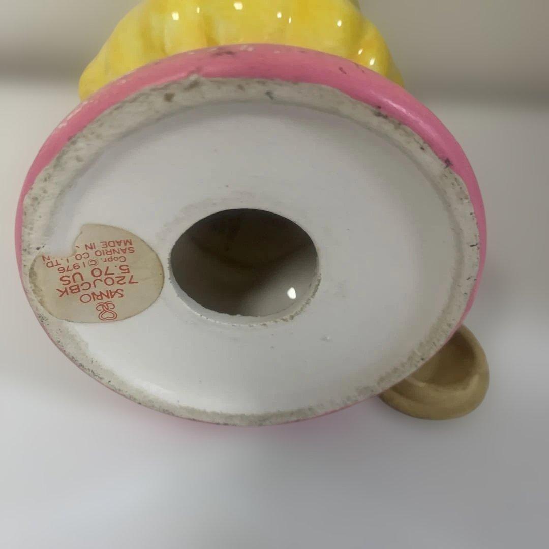 サンリオ　キキララのLalaの貯金箱　陶器　レア