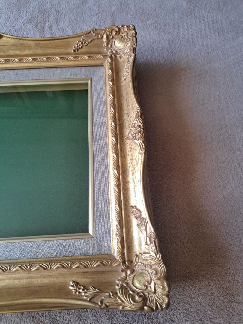 油絵額縁　F4　ゴールド