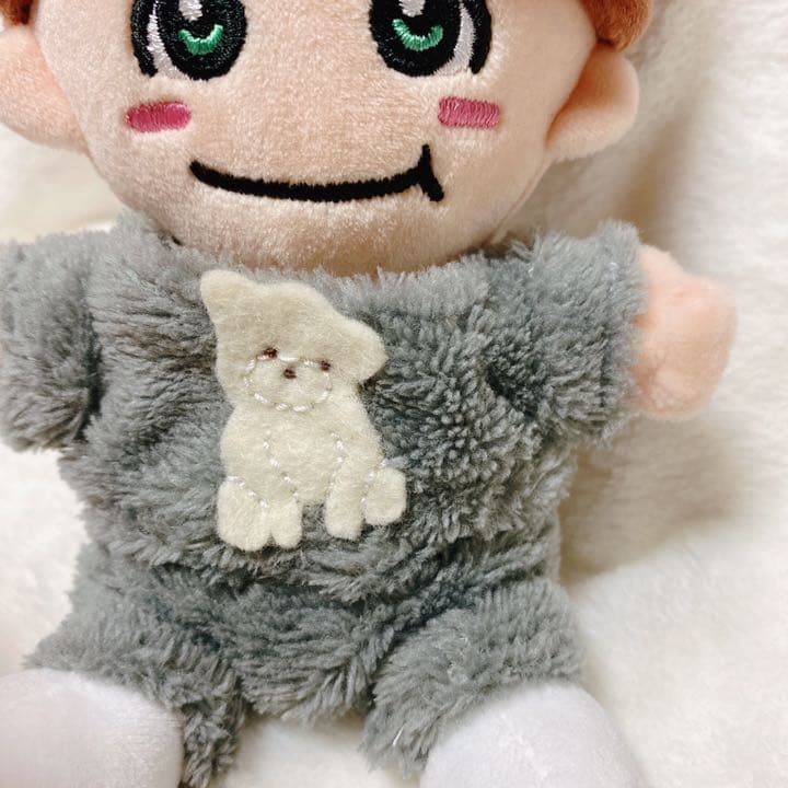 ☆ちびぬい☆服☆マシュマロルームウェアモコモコセットアップ☆グレーなにわ男子☆