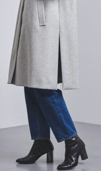 最終お値下げ！美品　ユナイテッドアローズ　フード付コート　グレー　40　Lサイズ