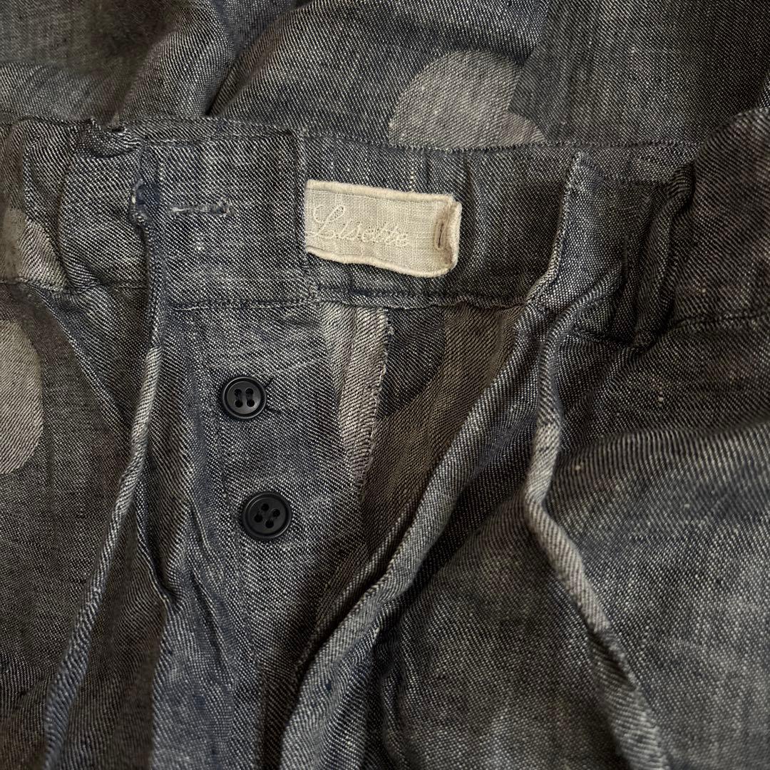 リゼッタlisetteドット柄ガウチョパンツ ダークグレー