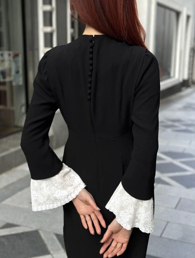 最終値下げMameKurogouchiシルクレースカフドレス 2024ss