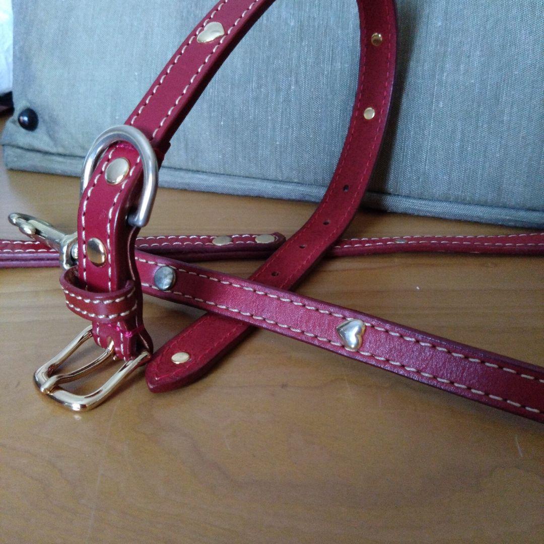 本革首輪＋本革リード 　 　　首輪36〜43cm 　　 　　新品♦二万円で購入♦