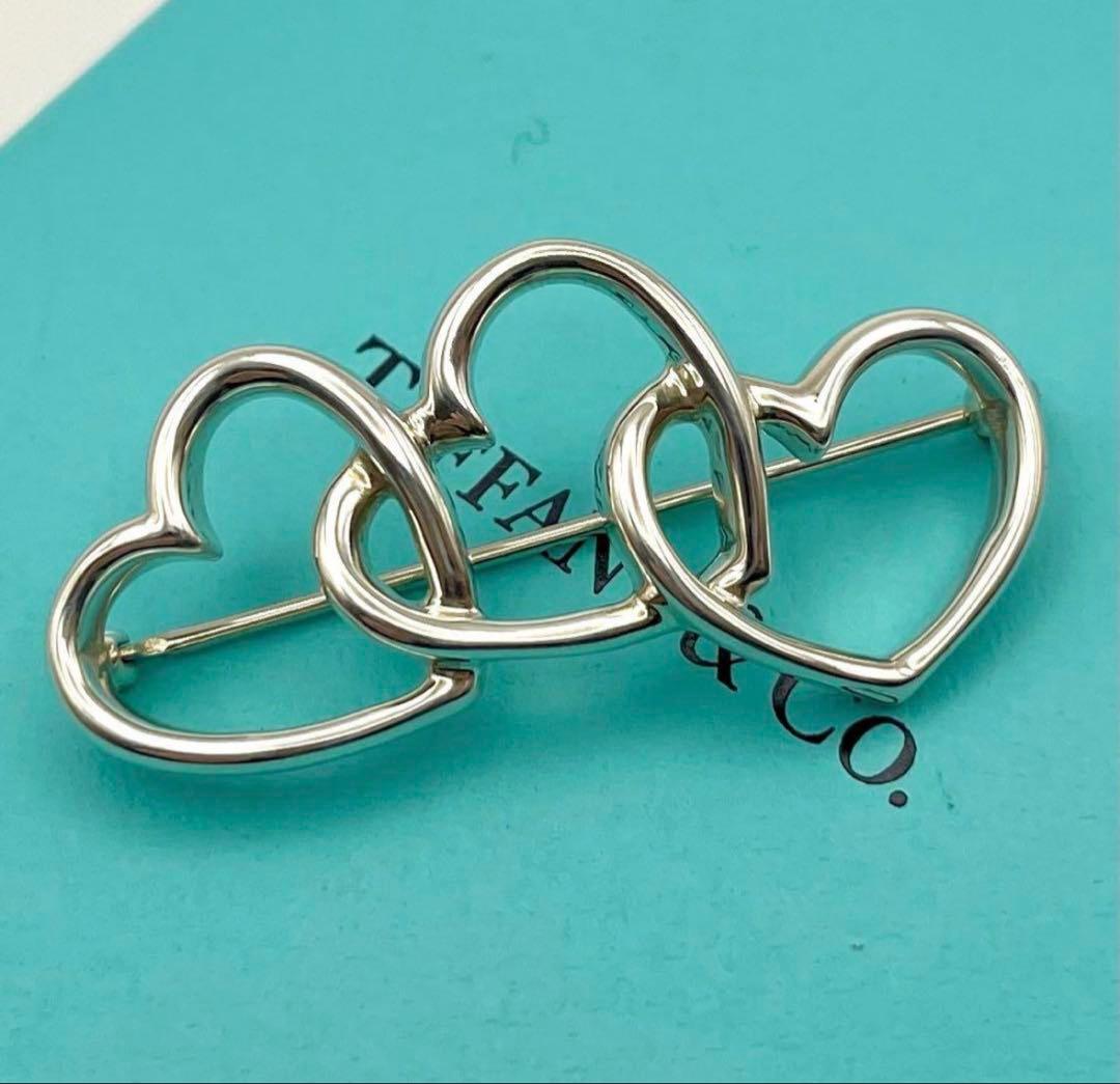 TIFFANY&Co. トリプルオープンハート　ブローチ