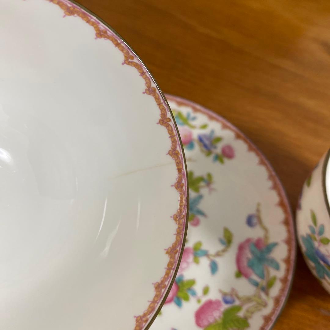 希少オールドミントン　カッコー　エナメルペイントの美しいティーセット　シノワズリ