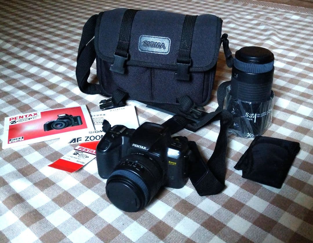 【セット売り】SIGMA カメラとAE Zoomレンズ　バッグ　説明書セット