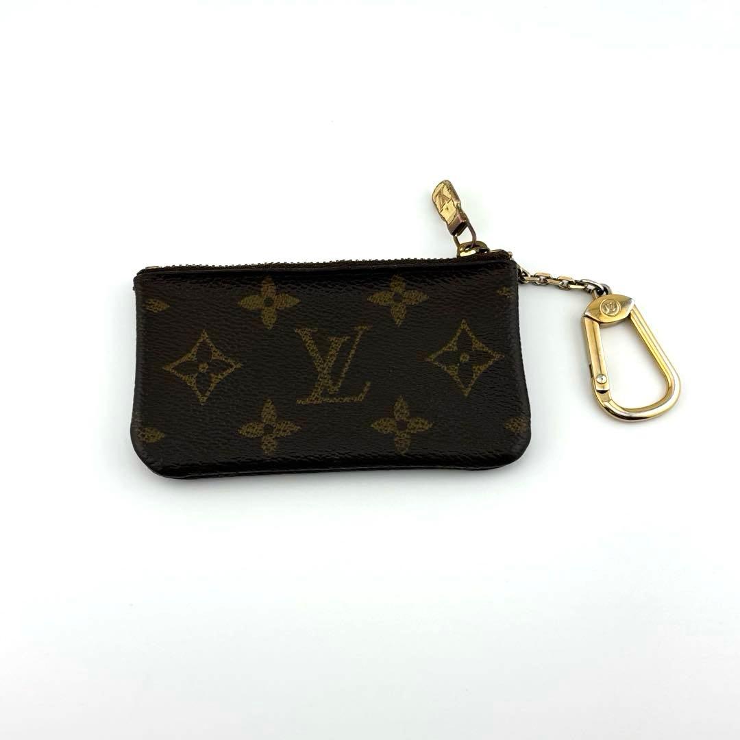 【良品】ルイヴィトン　モノグラム　ポシェット・クレ　ケース　ブラウン