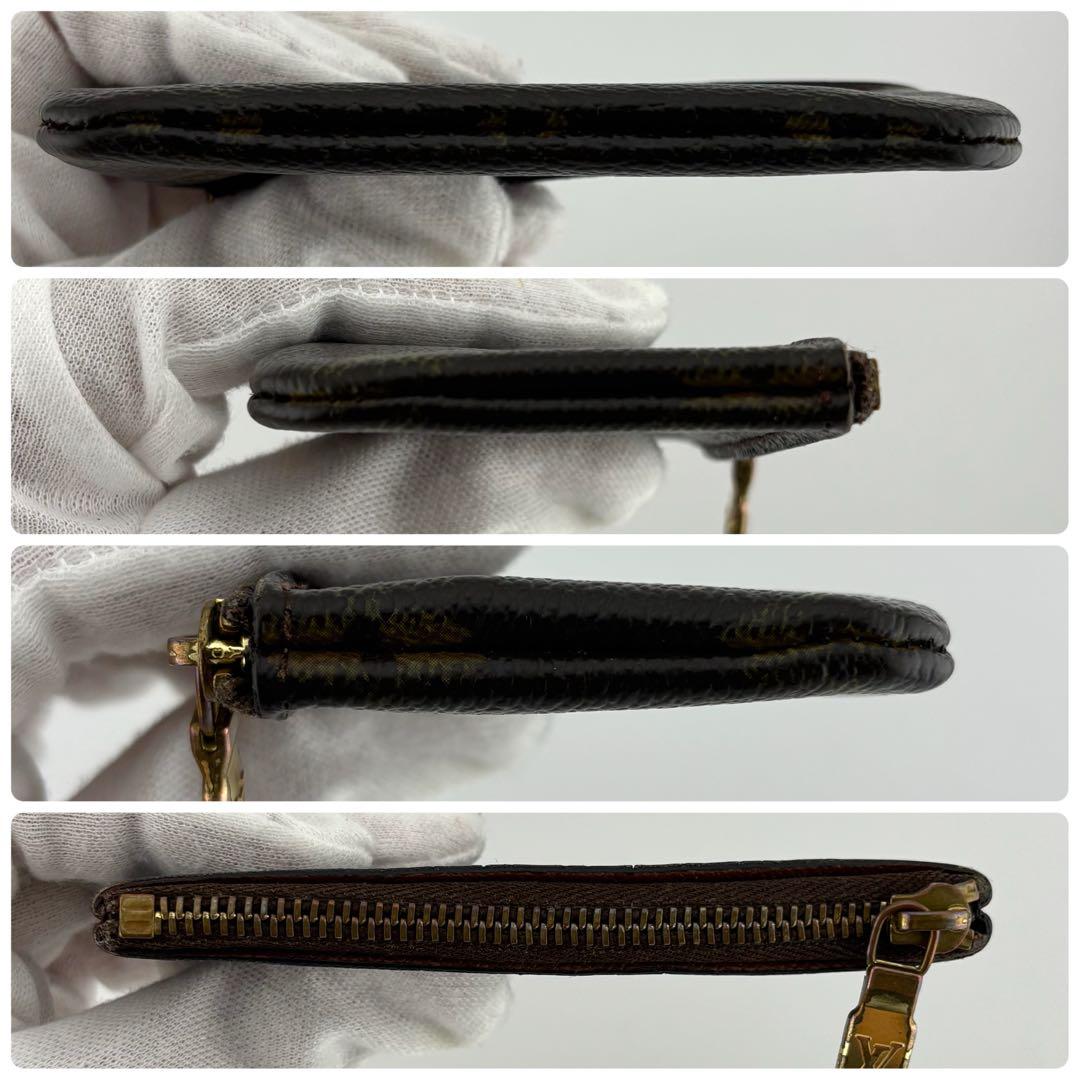 【良品】ルイヴィトン　モノグラム　ポシェット・クレ　ケース　ブラウン