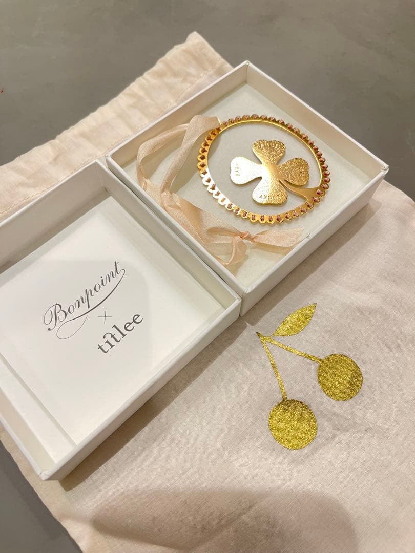 Bonpoint x tillee 四つ葉クローバー オーナメント ブックマーク