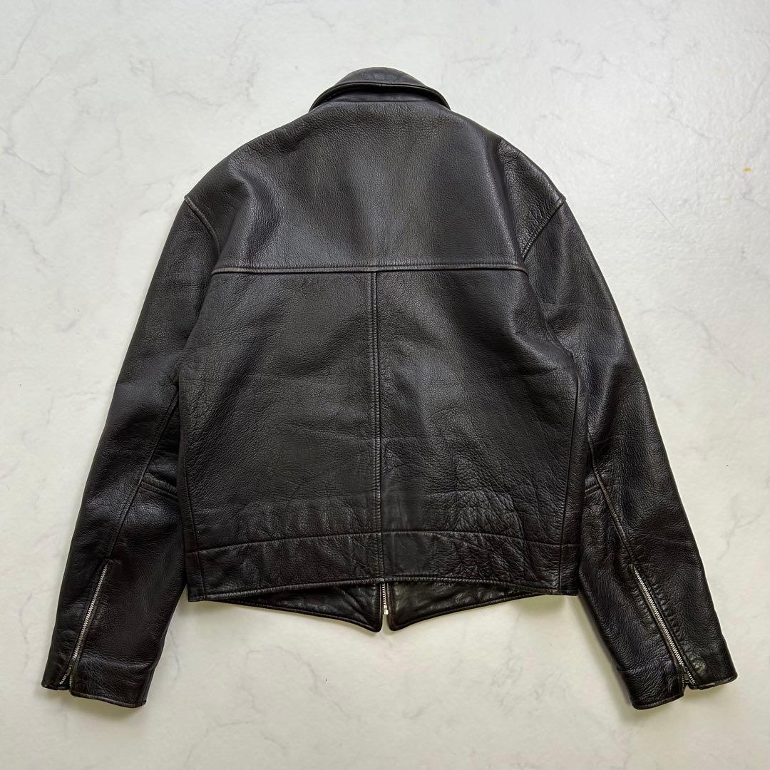 ポールスミス レザー トラッカージャケット 牛革 ブラウン系 L