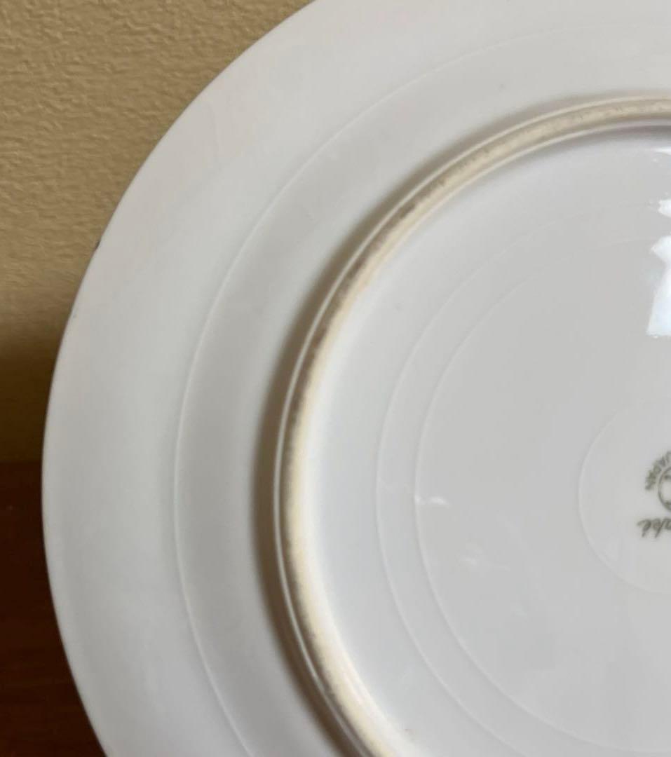 オールドノリタケ マルキ印　金盛り　風景花鳥文皿 里帰り　アンティーク