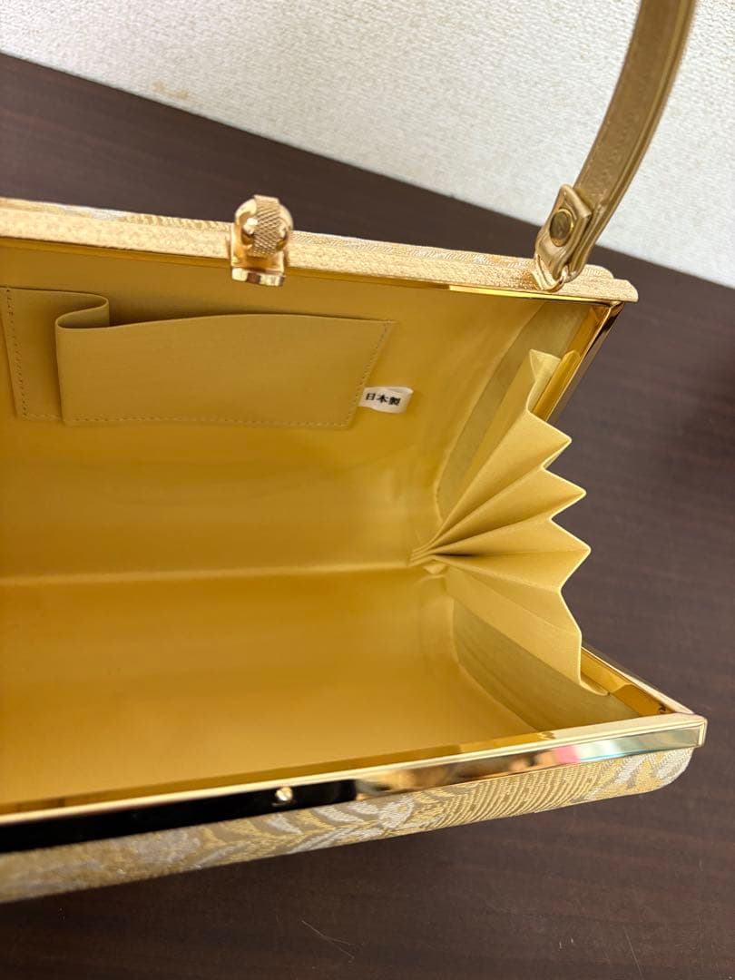 和装セット　バッグ　下駄　草履　ゴールド　着物　入学式　冠婚葬祭/C-0