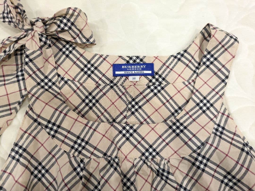 売約済み☆専用　肩リボン ノースリーブ ノバチェック ホースロゴ