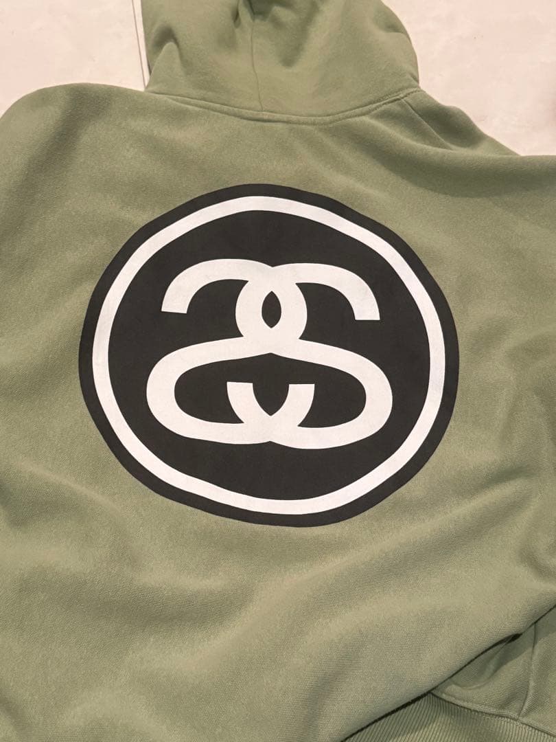 STUSSY SS Link full zip hooded パーカーL