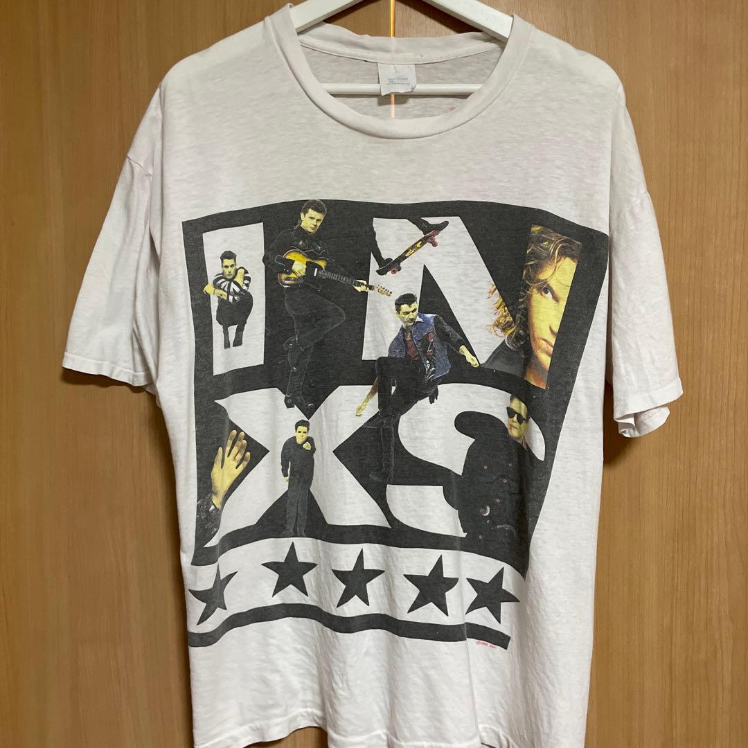 レア　INXS ダコタジョンソン着用　バンド　Tシャツ　ヴィンテージ　セレブ　白