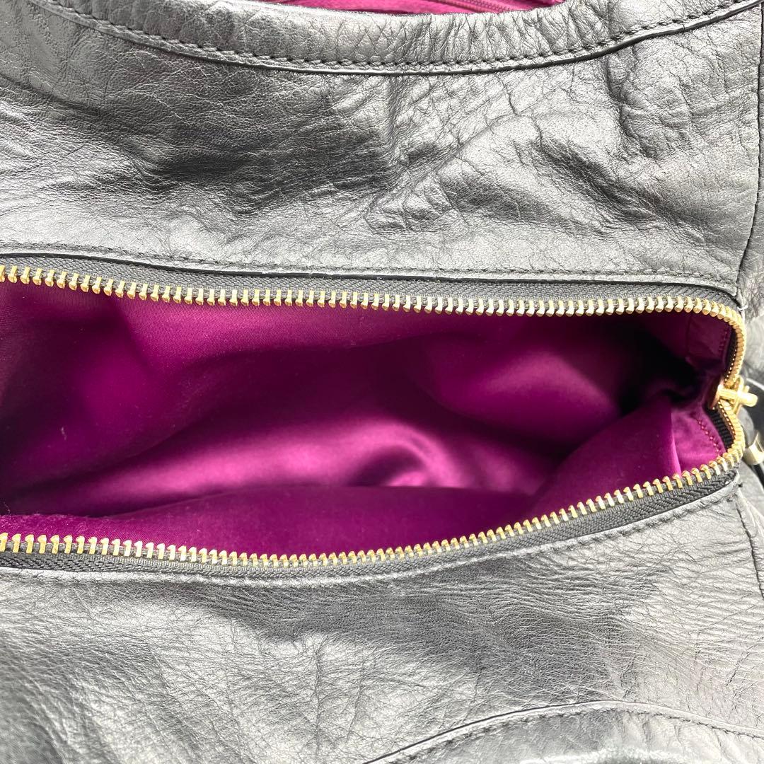 【極美品】コーチ　マディソン　ショルダーバッグ　キルティング　レザー　黒　A4可