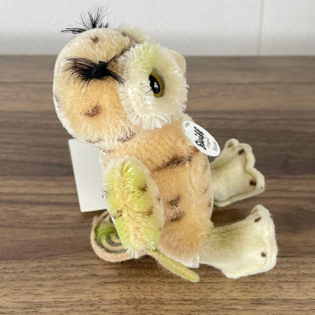 【美品】Steiff シュタイフ ぬいぐるみ フクロウ ウッティ 希少 タグ付
