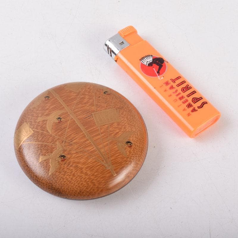 茶道具　鈴木光入作　鳴子蒔絵　竹香合　共箱　V　8531