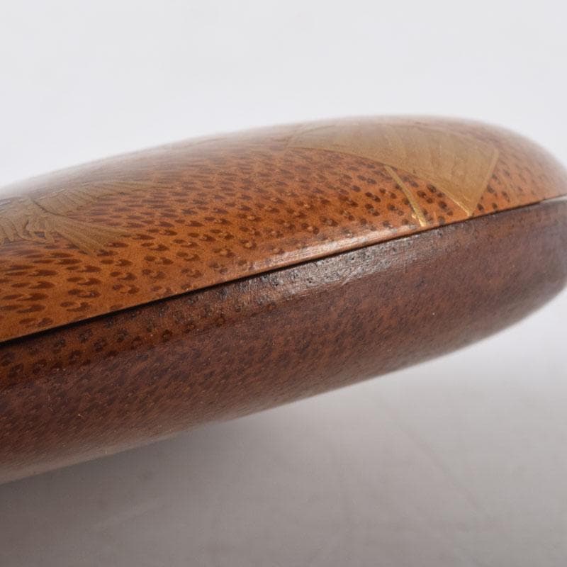 茶道具　鈴木光入作　鳴子蒔絵　竹香合　共箱　V　8531